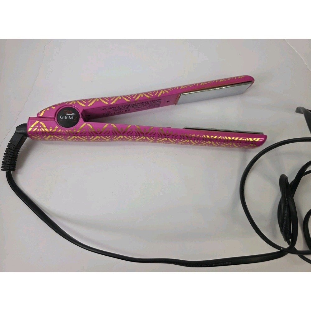 CHI Smart Gemz Zirconium Titanium Metallic Hair  Flat Iron Hair Straightener EUC